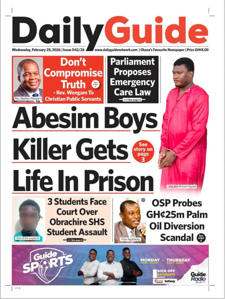 Today's Front pages: Wednesday, February 25, 2026