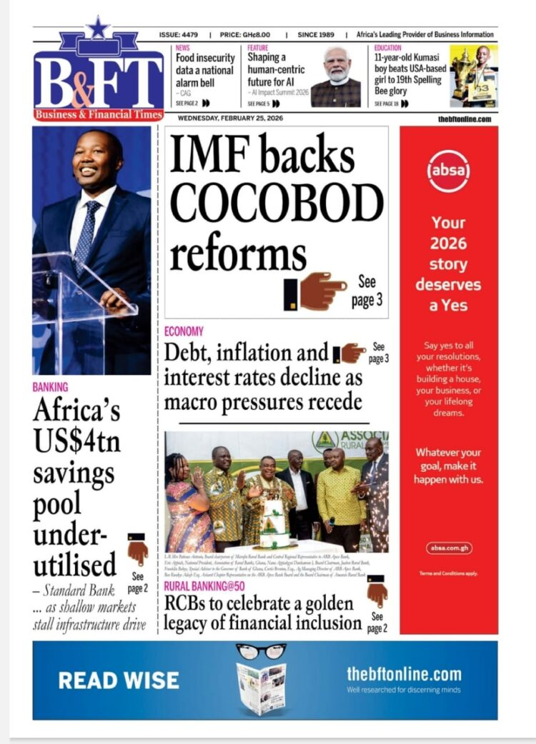 Today's Front pages: Wednesday, February 25, 2026