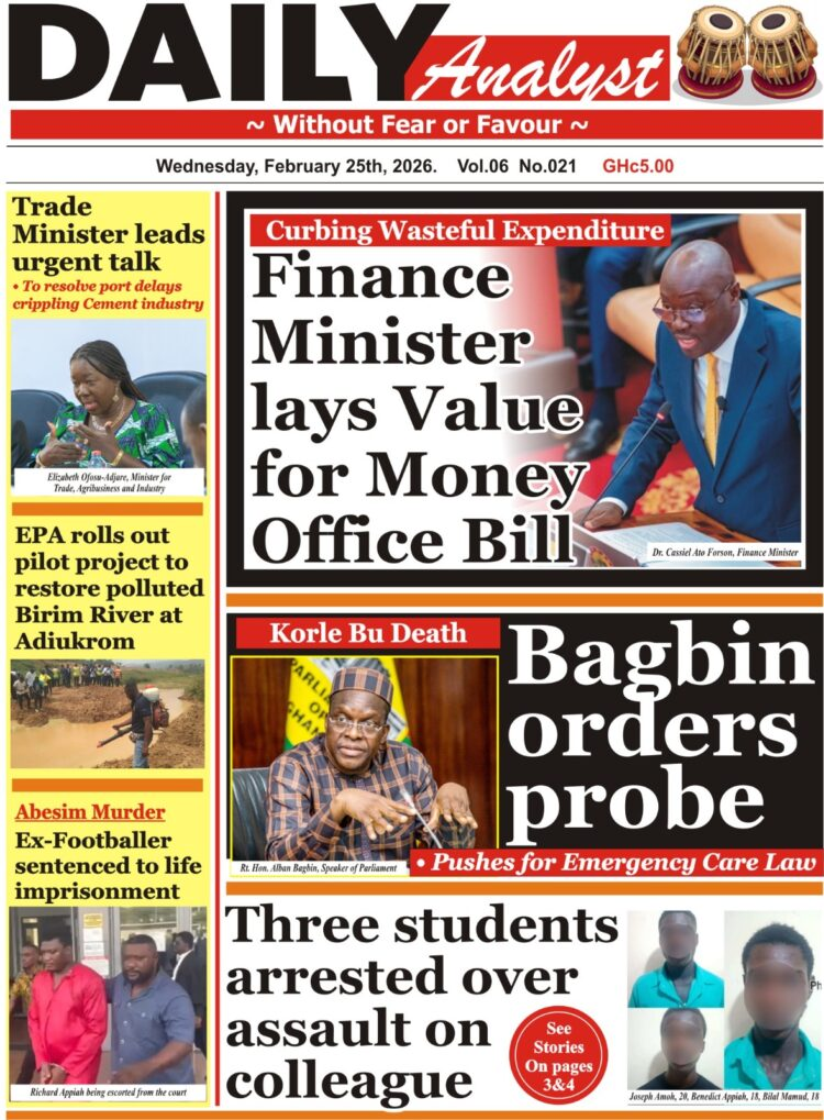 Today's Front pages: Wednesday, February 25, 2026