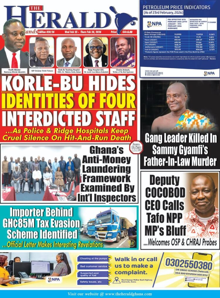 Today's Front pages: Wednesday, February 25, 2026