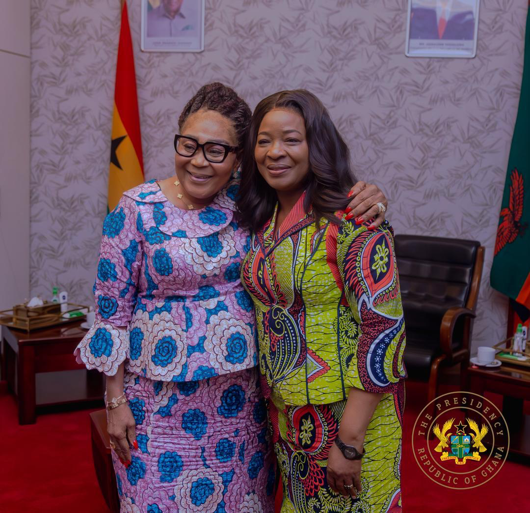 First Ladies of Ghana and Zambia meet to strengthen social impact