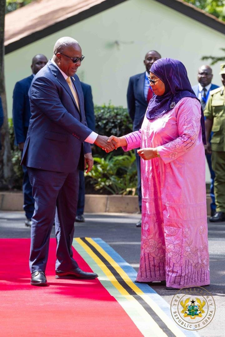 Photos: President Mahama meets Tanzania President Suluhu Hassan