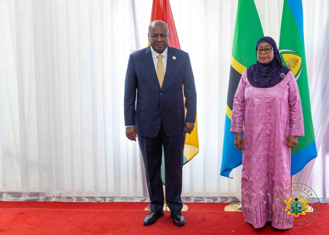 Photos: President Mahama meets Tanzania President Suluhu Hassan