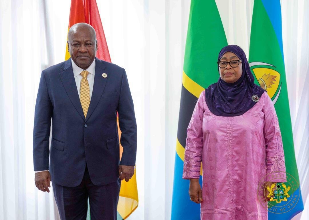 Photos: President Mahama meets Tanzania President Suluhu Hassan