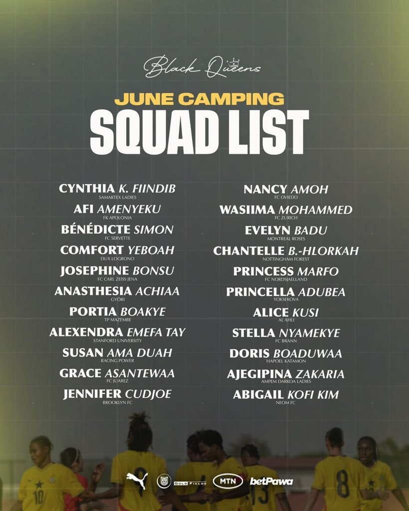 Bjorkegren names 22-member Black Queens squad for three-nation tournament 