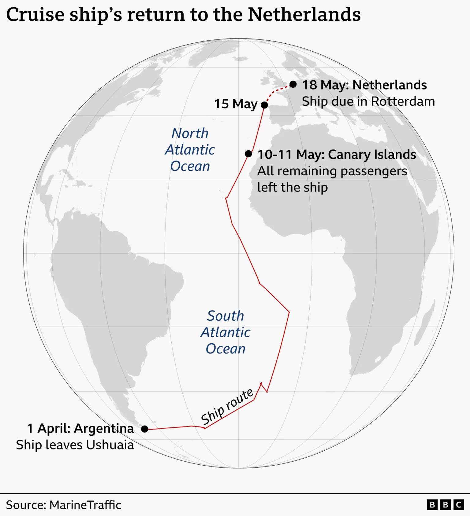 Cruise ship hit by hantavirus outbreak docks in Rotterdam Cruise ship hit by hantavirus outbreak docks in Rotterdam