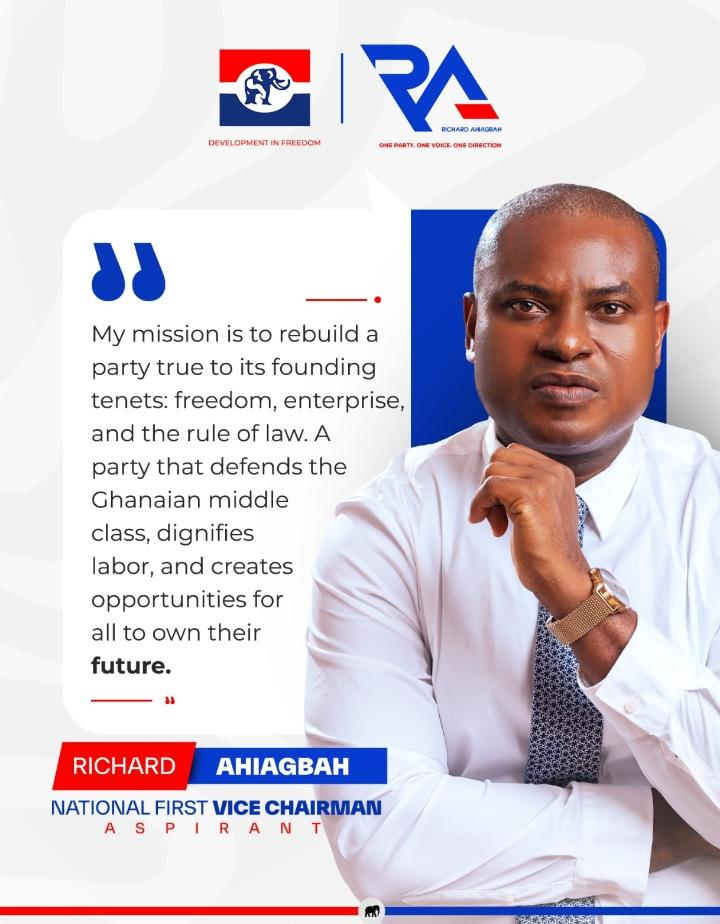 My mission is to rebuild NPP around its founding values — Richard Ahiagbah My mission is to rebuild NPP around its founding values — Richard Ahiagbah