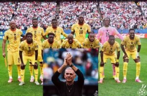 A line up of the team that tamed the Three Lions 1