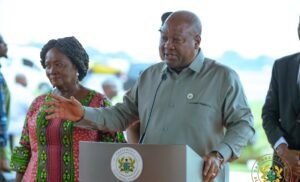 Mahama Back from UK Belarus