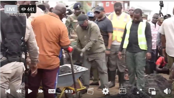 Mahama engages in national clean-up exercise, thanks Ghanaians for their participation