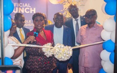 Social Logistic Industry Mrs Dorcas Affo Toffey Deputy Minister of Transport cutting the ribbon to o