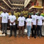 Stop burning waste The team with students in the school after the programme