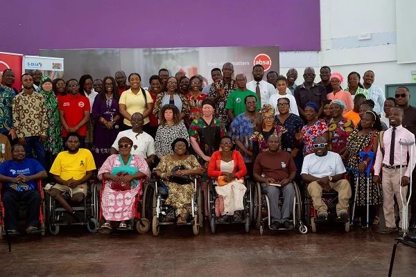 bsa Bank empowers Persons with Disabilities Absa team with PWDs after the programme