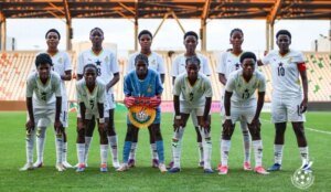 A line up of the Black Maidens team