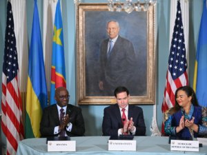 AFP 20250627 643Q944 v1 HighRes UsDrcRwandaPoliticsDiplomacyConflictPeace 1751046001