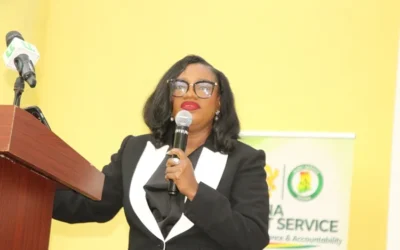 Audit Service steps up efforts Dr Pamela Graham inset addressing participants at the launch. Photo