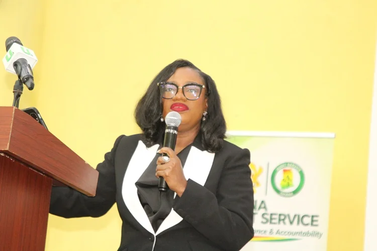 Audit Service steps up efforts Dr Pamela Graham inset addressing participants at the launch. Photo