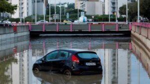 The downpour caused flooding across Valencia and Catalonia