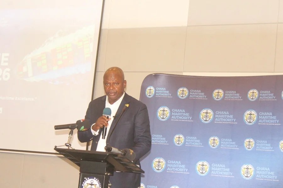 Turn maritime Mr Joseph Bukari Nikpe Transport Minister