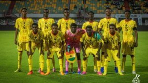 A line up of the Black Starlets side that played Burkina Faso