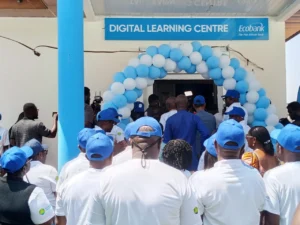 Ecobank Ghana DLC Pix The participant in the programme entering the Centre after the inauguration.jp