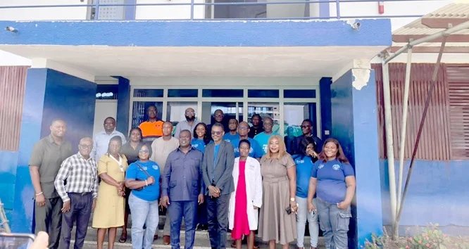 Mr Applerh fifth from left Mr Lamptey sixth from left and stakeholders after the event copy