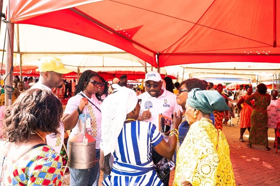NPA staff educating residents of Ho on petroleum safety during the festival