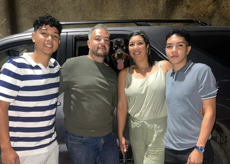 Ricardo right and Andres left lost both their parents in the earthquake after they died CREDIT Cathe